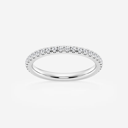 Lacey 1/3 ctw Round Lab Grown Diamond Micro Pave Wedding Band    Platinum, DE, VS1
