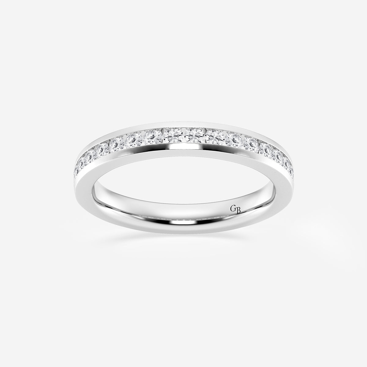 Alba 1/3 ctw Round Lab Grown Diamond Channel Wedding Band    Platinum, DE, VS1