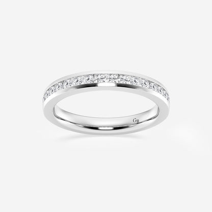 Alba 1/3 ctw Round Lab Grown Diamond Channel Wedding Band    Platinum, DE, VS1