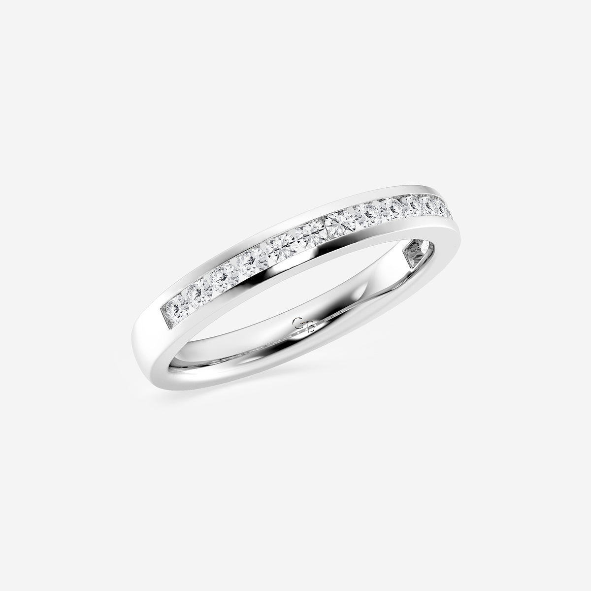 Alba 1/3 ctw Round Lab Grown Diamond Channel Wedding Band    Platinum, DE, VS1