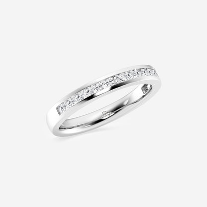 Alba 1/3 ctw Round Lab Grown Diamond Channel Wedding Band    Platinum, DE, VS1