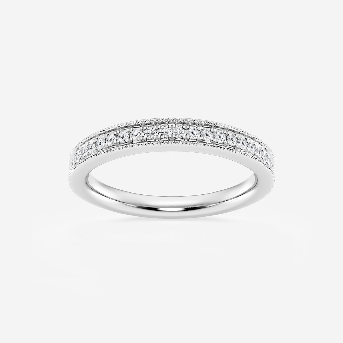 Eileen 1/5 ctw Round Lab Grown Diamond Milgrain Wedding Band