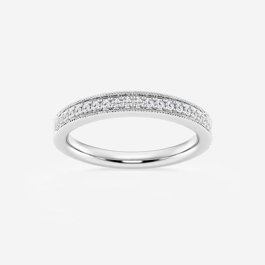 Eileen 1/5 ctw Round Lab Grown Diamond Milgrain Wedding Band