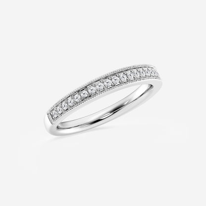 Eileen 1/5 ctw Round Lab Grown Diamond Milgrain Wedding Band