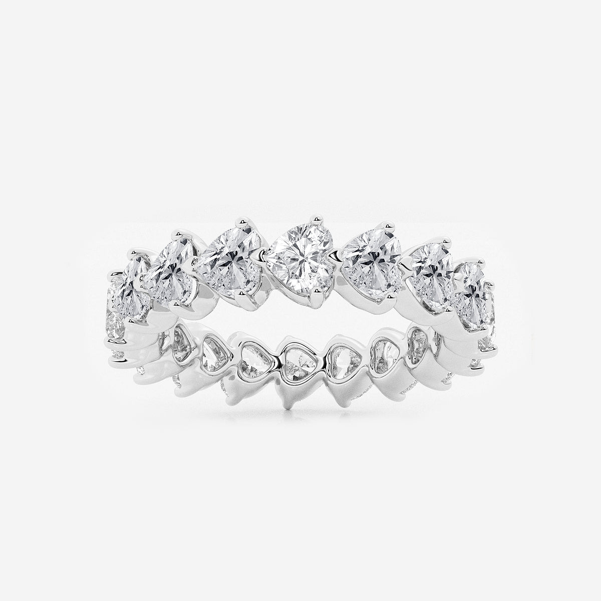 Adeline 3 5/8 ctw Floating Heart Lab Grown Diamond Eternity Band