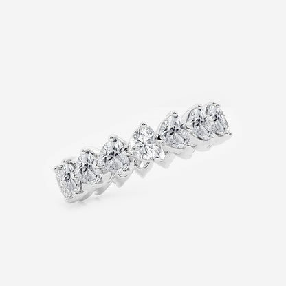 Adeline 3 5/8 ctw Floating Heart Lab Grown Diamond Eternity Band