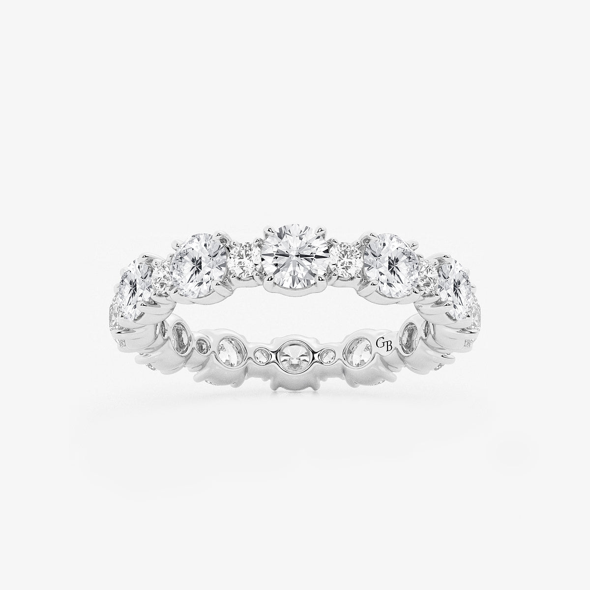 Clarissa 2 3/4 ctw Round Lab Grown Diamond Eternity Band - 3.7mm Width    14K White Gold, DE, VS1