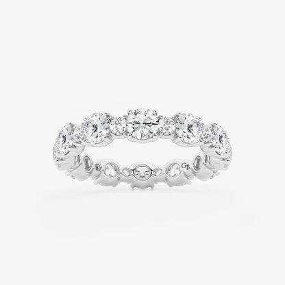 Clarissa 2 3/4 ctw Round Lab Grown Diamond Eternity Band - 3.7mm Width    14K White Gold, DE, VS1