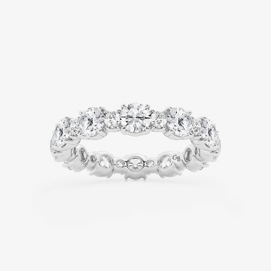 Clarissa 2 3/4 ctw Round Lab Grown Diamond Eternity Band - 3.7mm Width    14K White Gold, DE, VS1