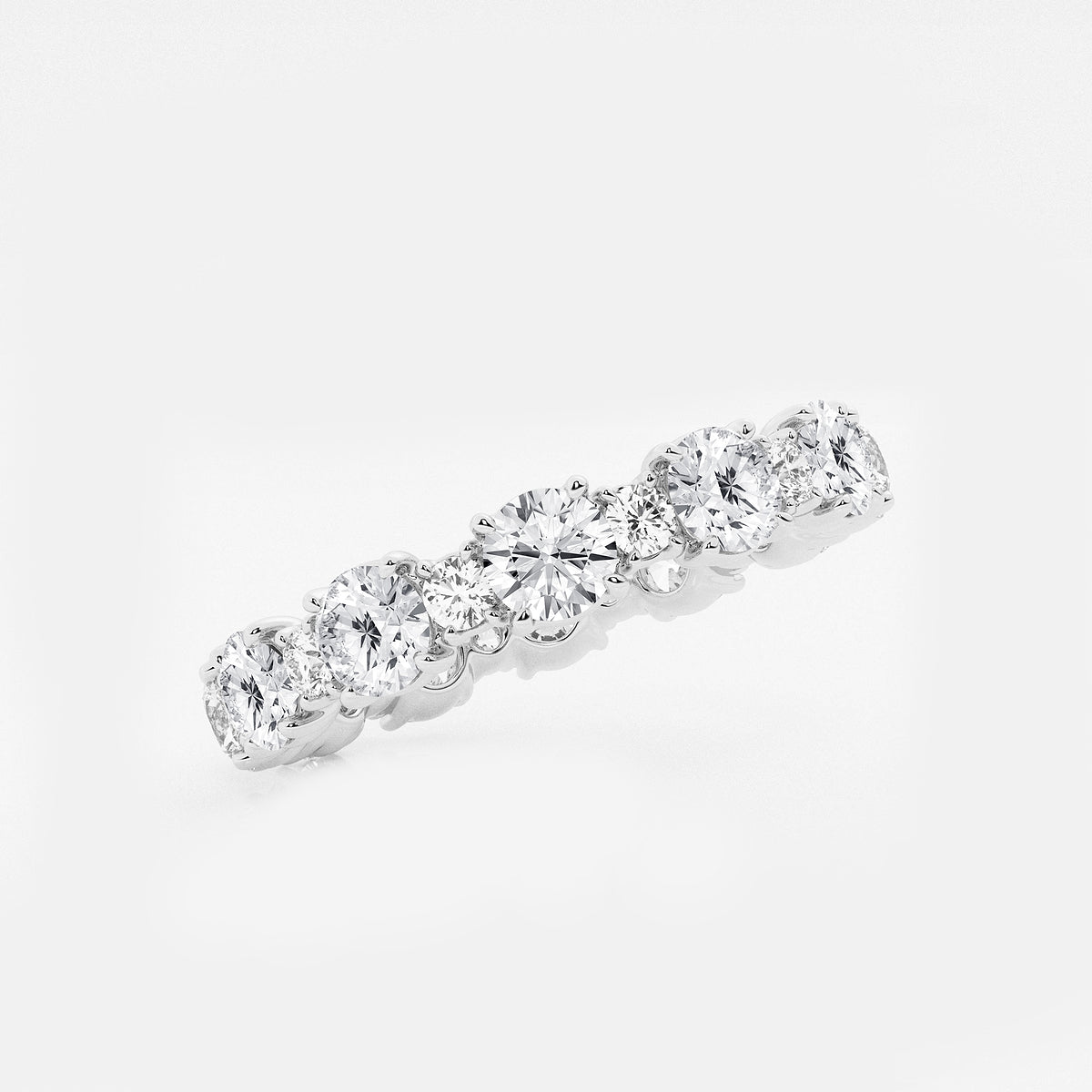 Clarissa 2 3/4 ctw Round Lab Grown Diamond Eternity Band - 3.7mm Width    14K White Gold, DE, VS1