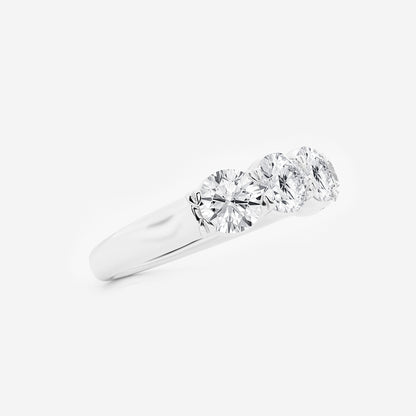 Melissa 2 ctw Round Lab Grown Diamond Five-Stone Anniversary Band    14K White Gold, DE, VS1