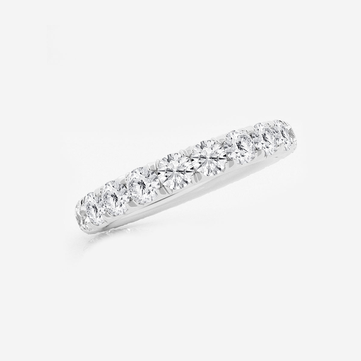 Kyra 2 ctw Round Lab Grown Diamond Eternity Band - 3.2mm Width    Platinum, DE, VS1