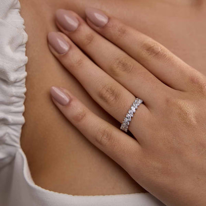 Melanie 2 ctw Marquise Lab Grown Diamond Eternity Band - 4.2mm Width    14K Yellow Gold, DE, VS1