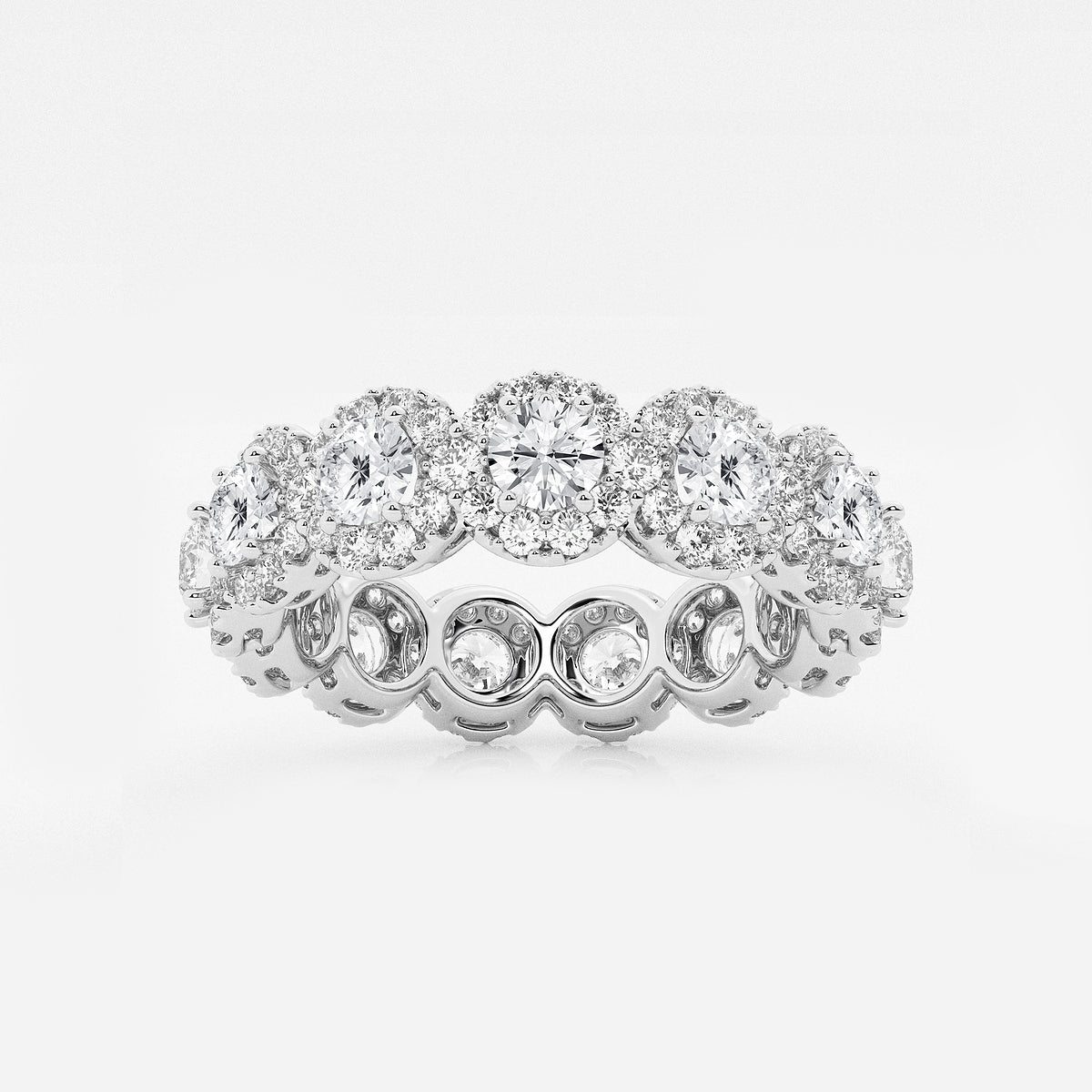 Luisa 3 ctw Halo Round Lab Grown Diamond Eternity Band