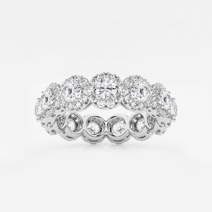 Luisa 3 ctw Halo Round Lab Grown Diamond Eternity Band