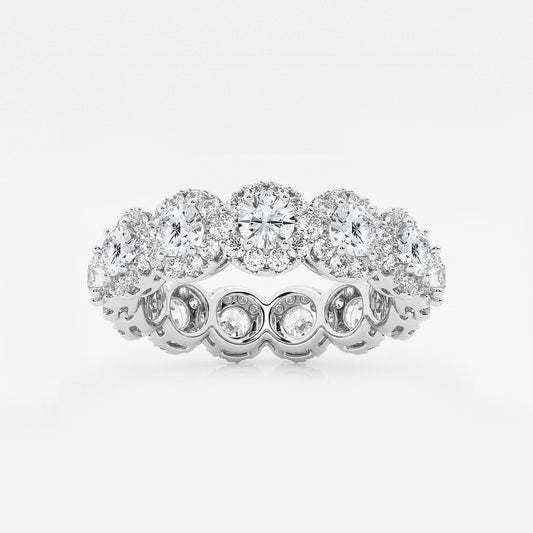 Luisa 3 ctw Halo Round Lab Grown Diamond Eternity Band