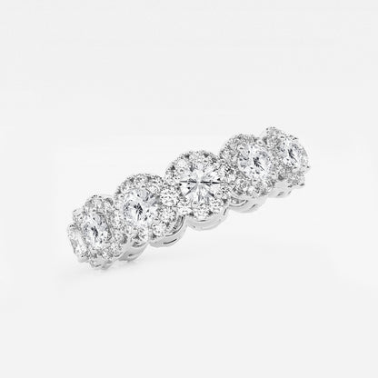 Luisa 3 ctw Halo Round Lab Grown Diamond Eternity Band