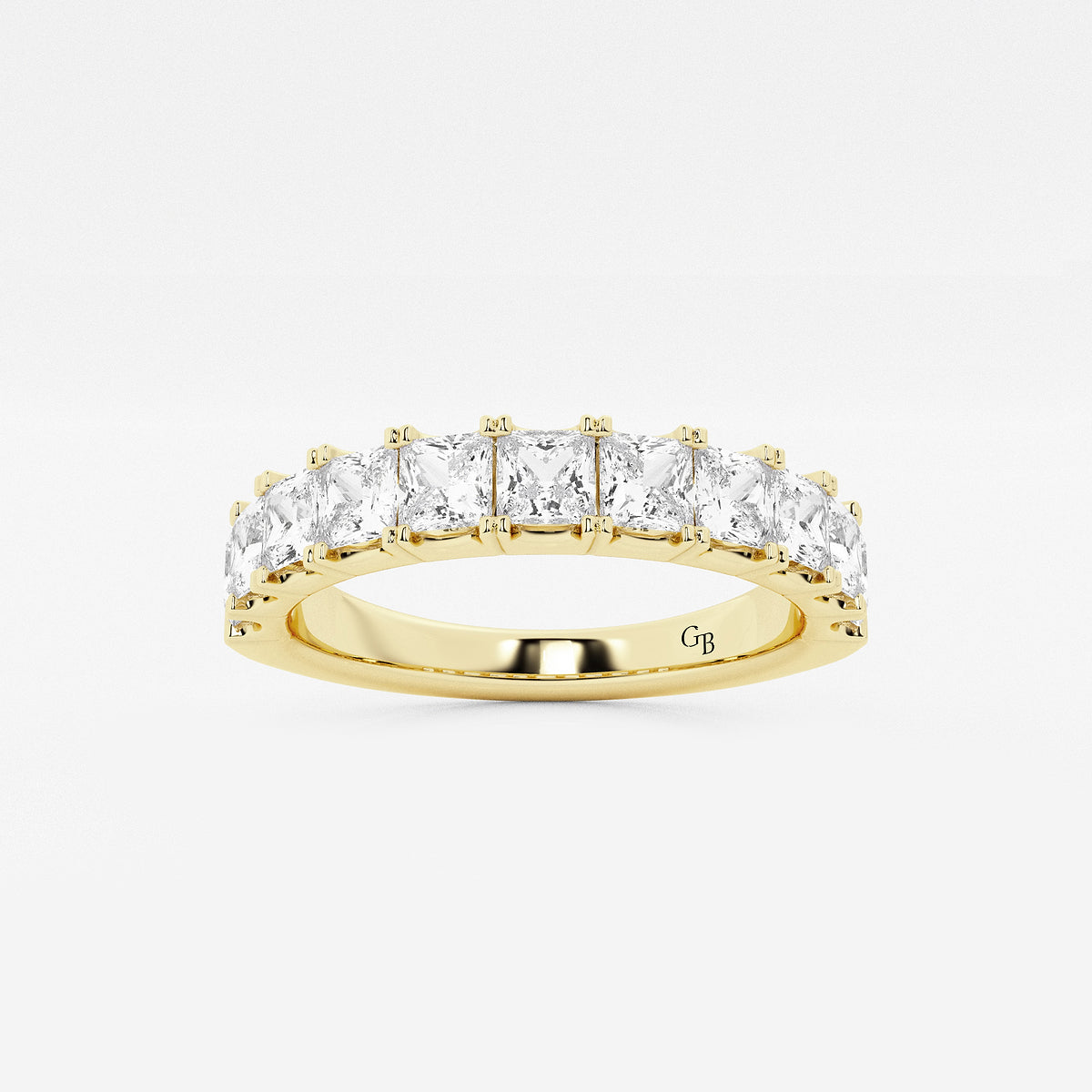 Lilyana 1 1/2 ctw Princess Lab Grown Diamond Eleven-Stone Wedding Band    14K Yellow Gold, DE, VS1