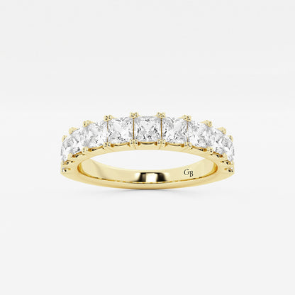 Lilyana 1 1/2 ctw Princess Lab Grown Diamond Eleven-Stone Wedding Band    14K Yellow Gold, DE, VS1