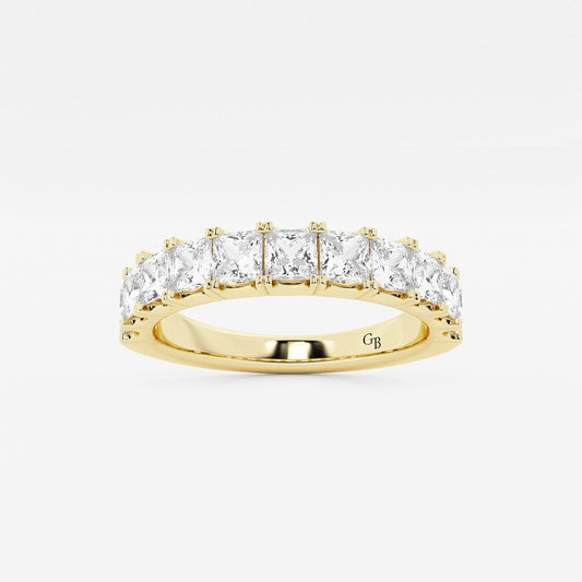 Lilyana 1 1/2 ctw Princess Lab Grown Diamond Eleven-Stone Wedding Band    14K Yellow Gold, DE, VS1