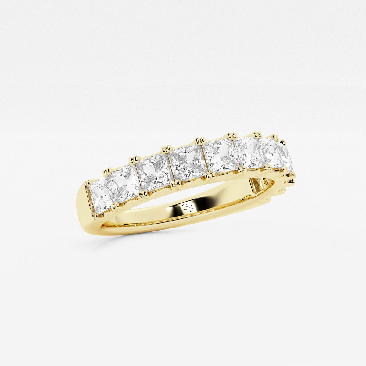 Lilyana 1 1/2 ctw Princess Lab Grown Diamond Eleven-Stone Wedding Band    14K Yellow Gold, DE, VS1