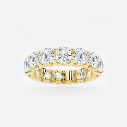Gretchen 5 ctw U shaped Round Lab Grown Diamond Eternity Band - 4.5mm Width    14K Yellow Gold, DE, VS1