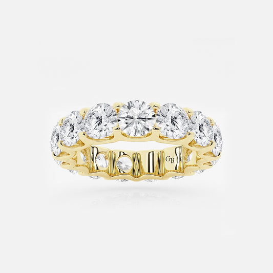 Gretchen 5 ctw U shaped Round Lab Grown Diamond Eternity Band - 4.5mm Width    14K Yellow Gold, DE, VS1