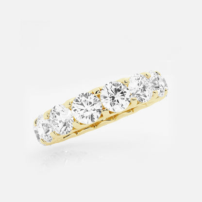 Gretchen 5 ctw U shaped Round Lab Grown Diamond Eternity Band - 4.5mm Width    14K Yellow Gold, DE, VS1