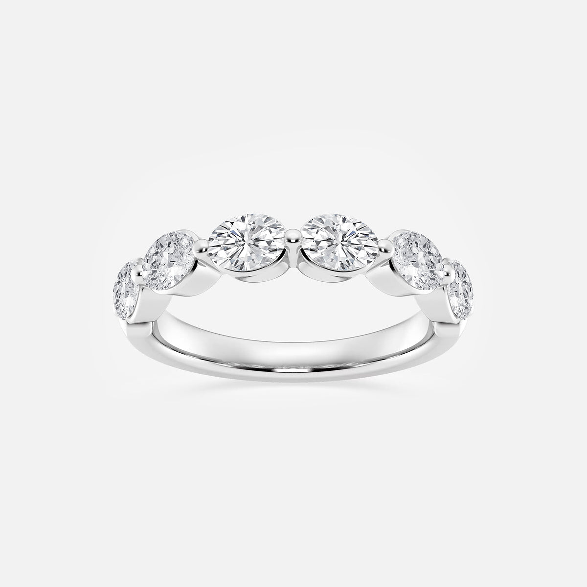 Malaya 1 1/2 ctw Oval Lab Grown Diamond Floating Anniversary Band
