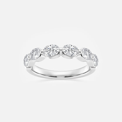Malaya 1 1/2 ctw Oval Lab Grown Diamond Floating Anniversary Band