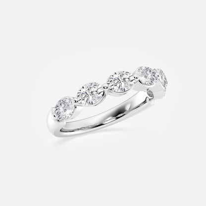Malaya 1 1/2 ctw Oval Lab Grown Diamond Floating Anniversary Band