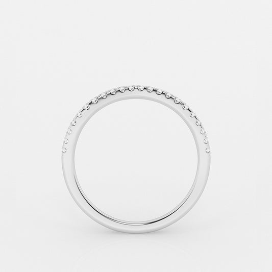 Felicity Round Lab Grown Diamond Contour Wedding Band