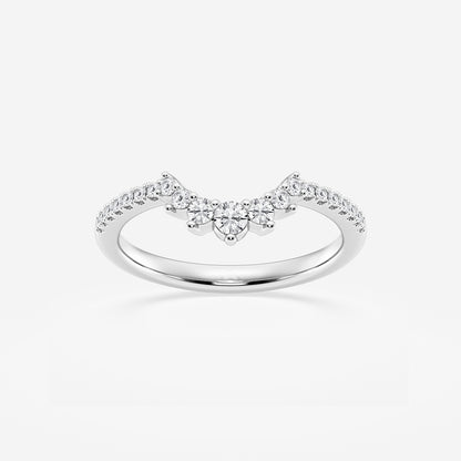 Mariah 1/4 ctw Round Lab Grown Diamond Graduated Crown Stackable Ring