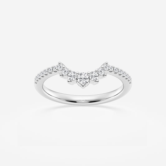 Mariah 1/4 ctw Round Lab Grown Diamond Graduated Crown Stackable Ring