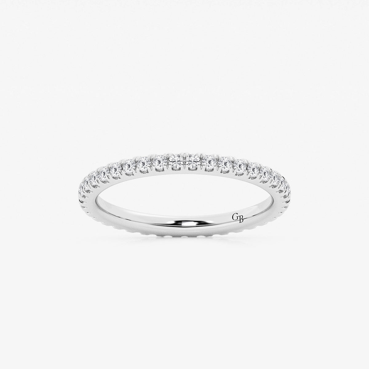 Grace 1 ctw Round Lab Grown Diamond Prong Set Wedding Band    Platinum, DE, VS1