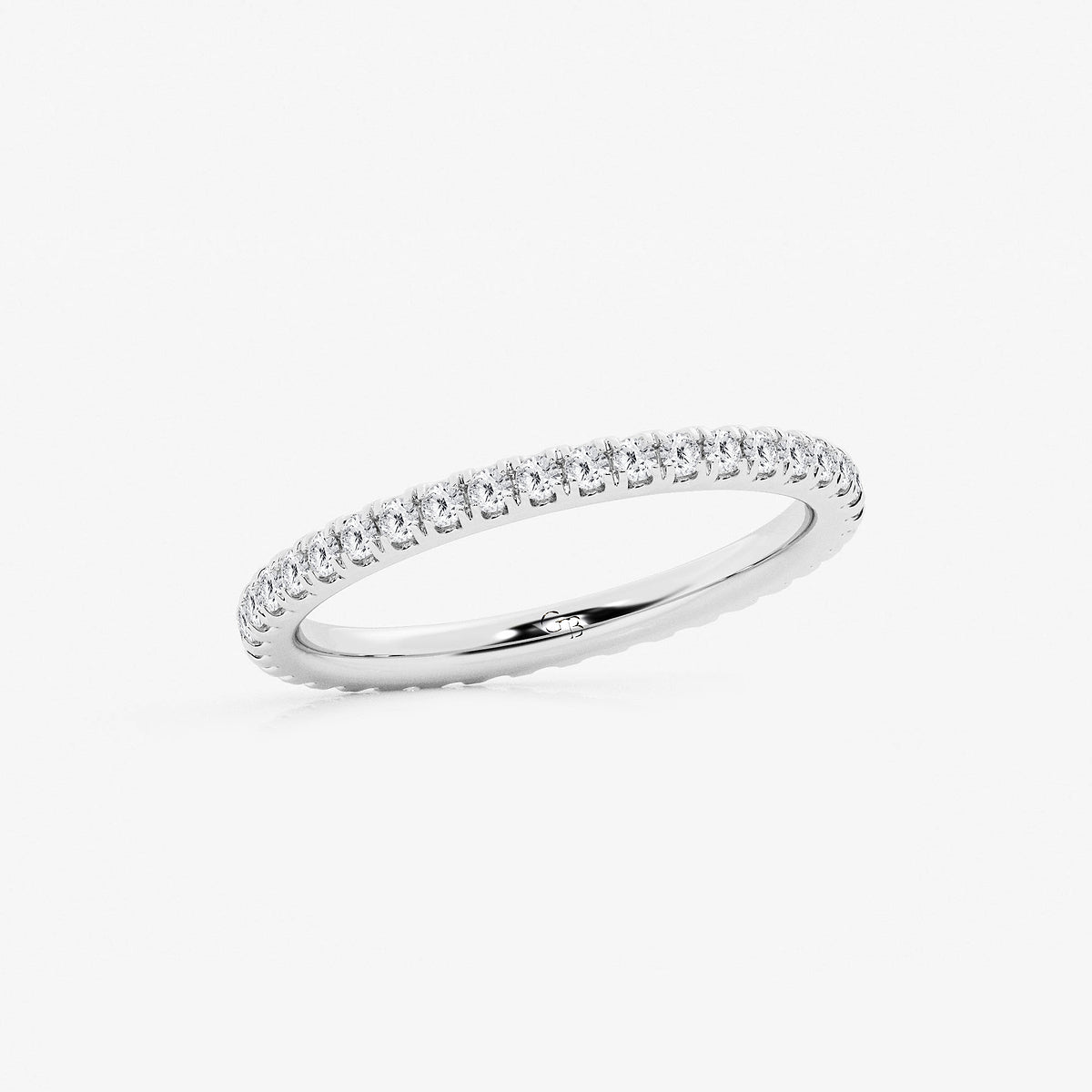 Grace 1 ctw Round Lab Grown Diamond Prong Set Wedding Band    Platinum, DE, VS1