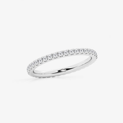 Grace 1 ctw Round Lab Grown Diamond Prong Set Wedding Band    Platinum, DE, VS1