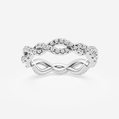 Blanca 1/2 ctw Round Lab Grown Diamond Infinity Twist Eternity Band