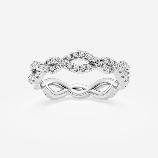 Blanca 1/2 ctw Round Lab Grown Diamond Infinity Twist Eternity Band