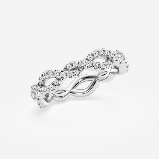 Blanca 1/2 ctw Round Lab Grown Diamond Infinity Twist Eternity Band