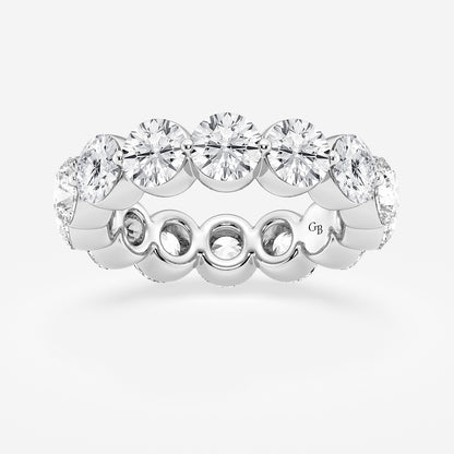Kristen 6 ctw Round Lab Grown Floating Diamond Eternity Band - 4.7mm Width    14K White Gold, DE, VS1