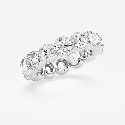 Kristen 6 ctw Round Lab Grown Floating Diamond Eternity Band - 4.7mm Width    14K White Gold, DE, VS1