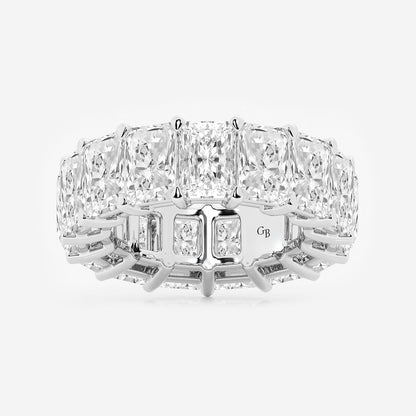 Belen 15 ctw Radiant Lab Grown Diamond Cut Luxe Eternity Band - 7.2mm Width    Platinum, DE, VS1