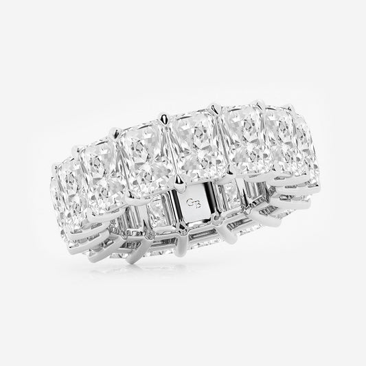 Belen 15 ctw Radiant Lab Grown Diamond Cut Luxe Eternity Band - 7.2mm Width    Platinum, DE, VS1