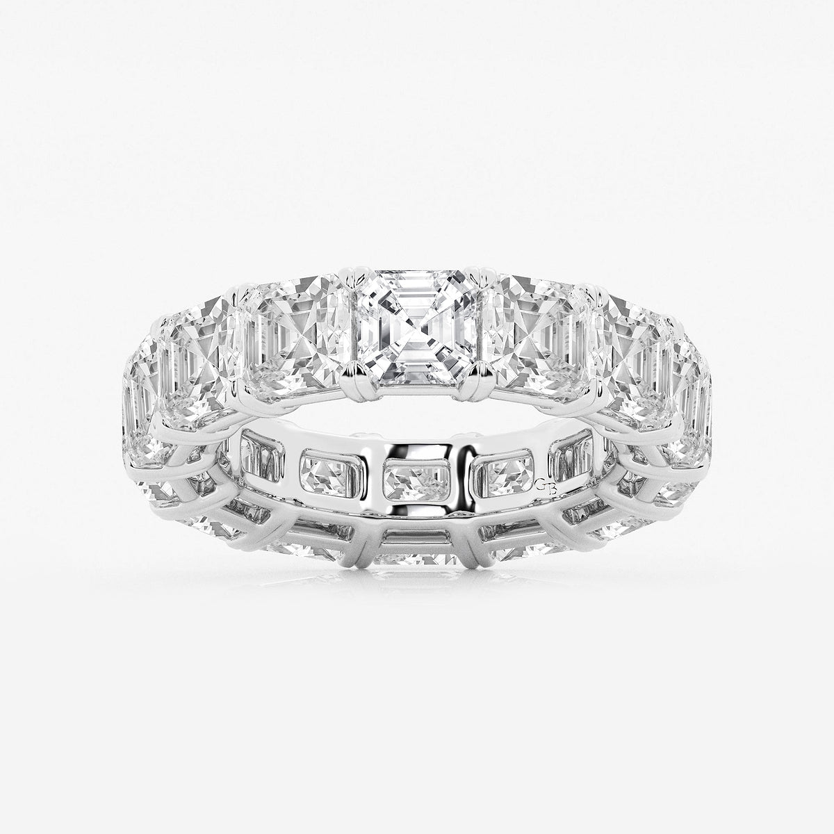 Eden 12 ctw Asscher Lab Grown Diamond Cut Luxe Eternity Band