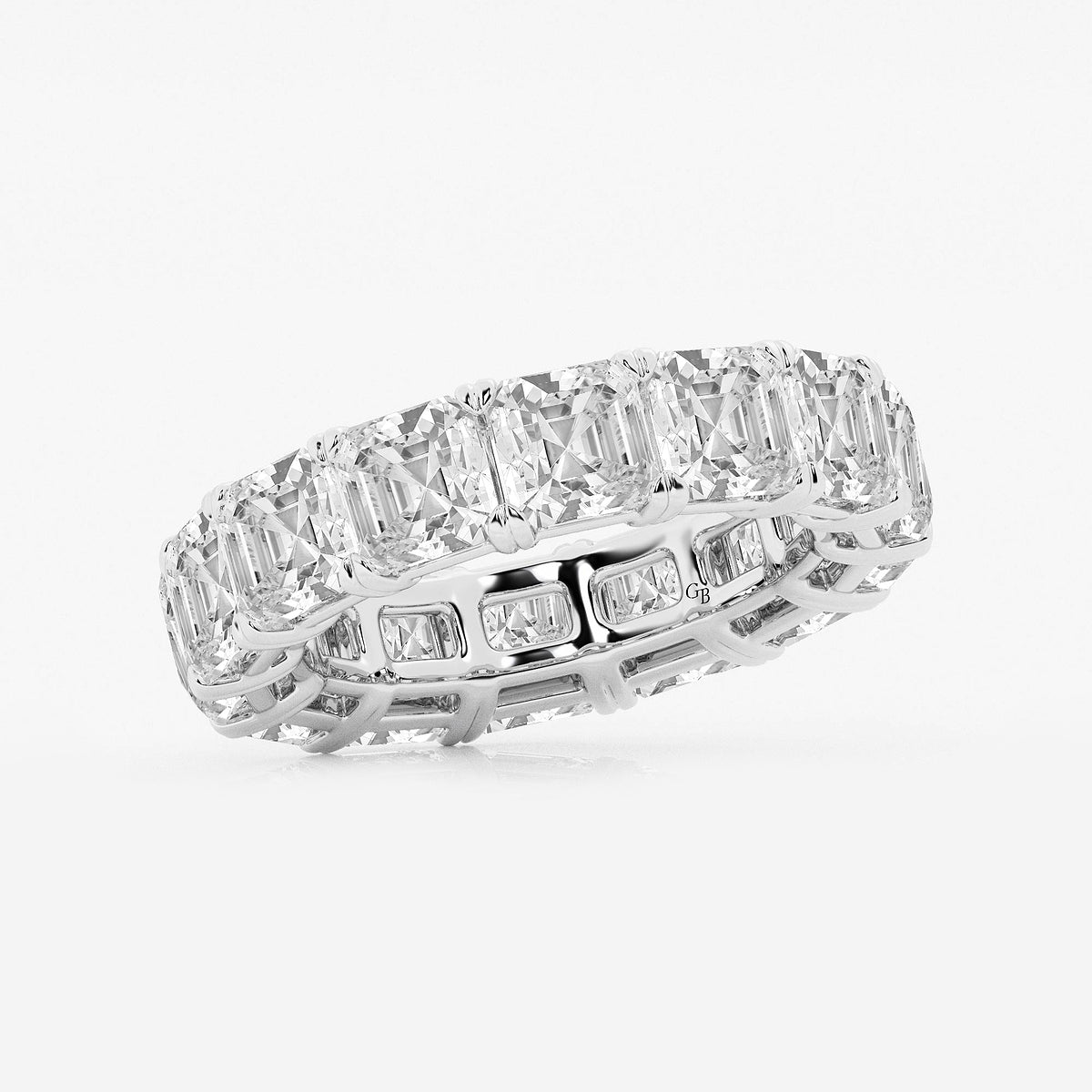 Eden 12 ctw Asscher Lab Grown Diamond Cut Luxe Eternity Band
