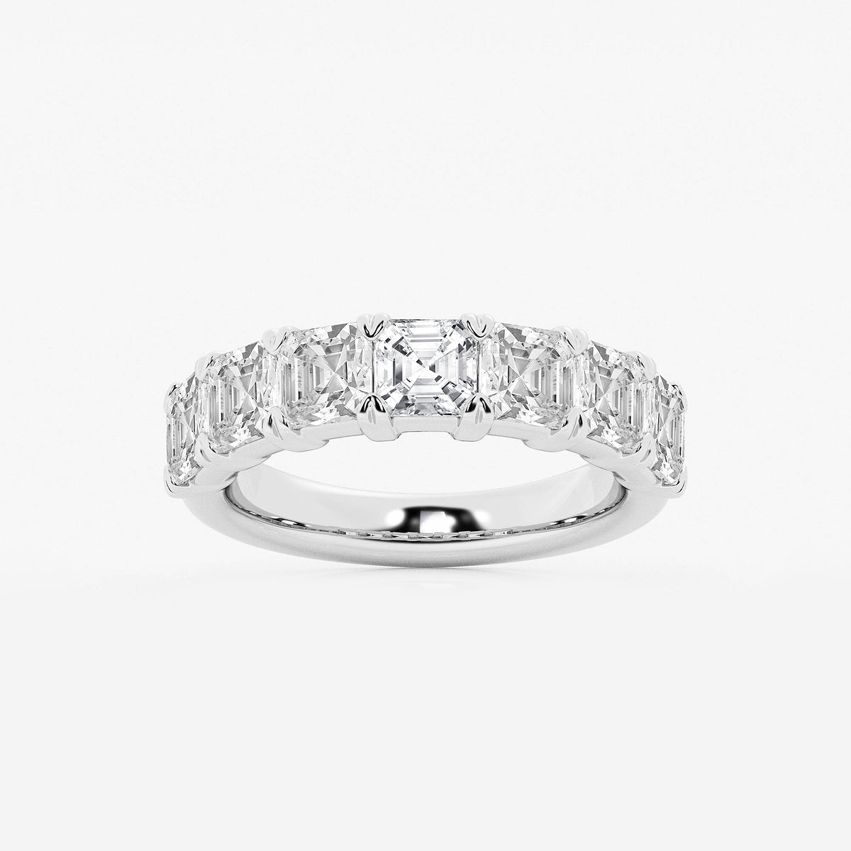 Lia 3 ctw Asscher Lab Grown Diamond Seven-Stone Anniversary Band