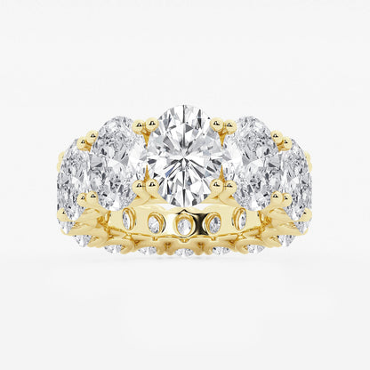 Julie 10 2/3 ctw Oval Lab Grown Diamond Graduated Eternity Band    14K Yellow Gold, DE, VS1