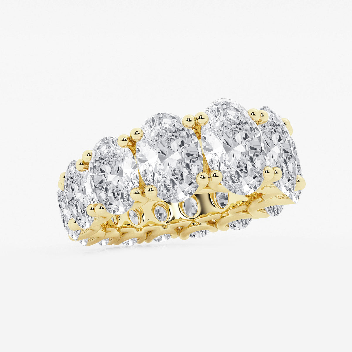 Julie 10 2/3 ctw Oval Lab Grown Diamond Graduated Eternity Band    14K Yellow Gold, DE, VS1