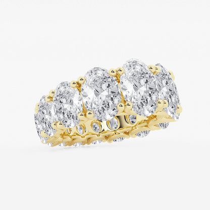 Julie 10 2/3 ctw Oval Lab Grown Diamond Graduated Eternity Band    14K Yellow Gold, DE, VS1